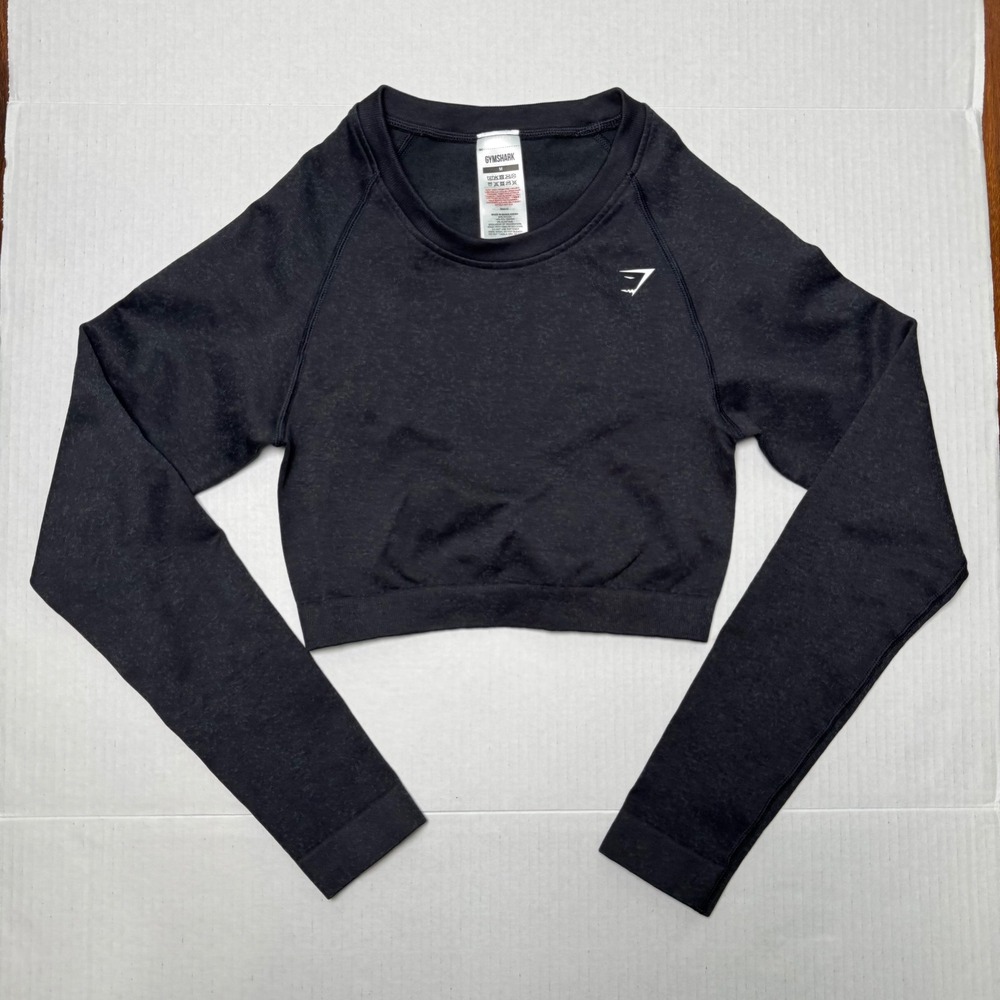 Gymshark ADAPT FLECK SEAMLESS LONG SLEEVE CROP TOP